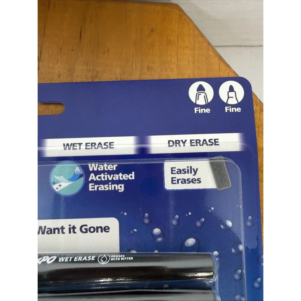 EXPO‎ 4 Count Mixed Marker Set Blue Wet & Dry Erase Fine Tip New